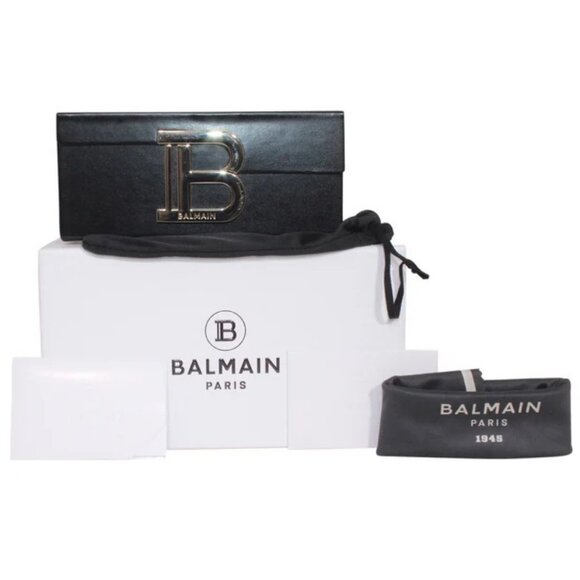 NWT BALMAIN SUNGLASSES WOMEN GREY CAT EYE EYEWEAR BALMAIN NEW - Picture 5 of 5